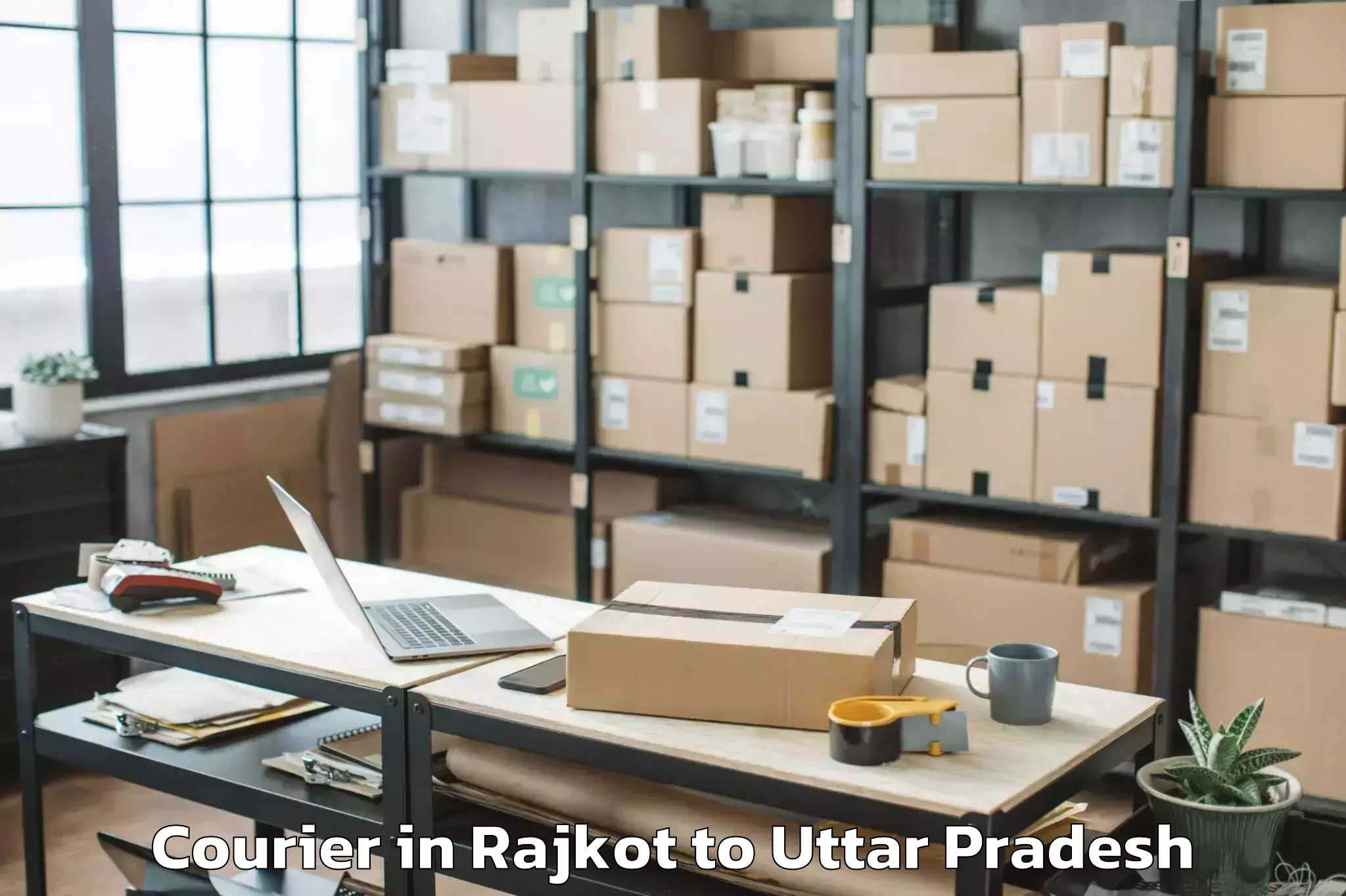 Leading Rajkot to Jewar Courier Provider